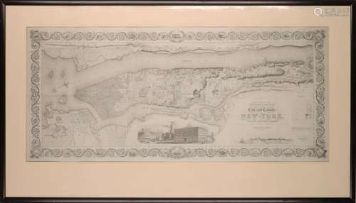 A modern printed map, Topographical Map of the City and Coun...