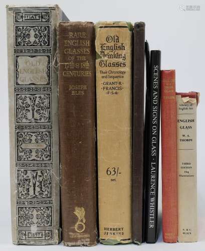 A collection of reference books on glass and glassware, 19th...