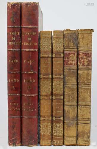 A group of large decorative leather bound volumes, to includ...