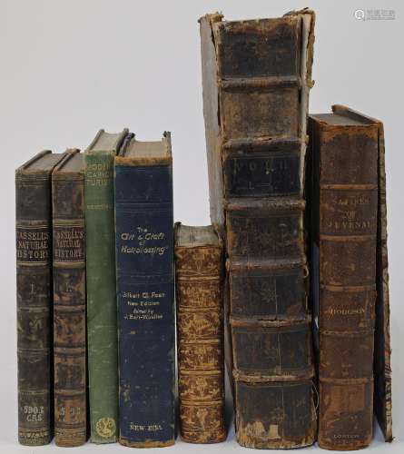 A group of decoratively leather and cloth bound books, to in...
