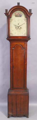 A George III oak and mahogany longcase clock, first half 19t...