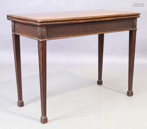 A George III mahogany tea table, last quarter 18th century, ...