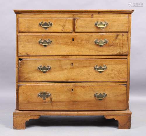 A George III style mahogany chest, late 19th century, with t...