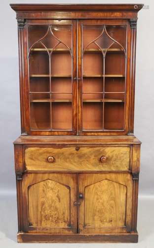 A William IV mahogany secrectaire bookcase, second quarter 1...