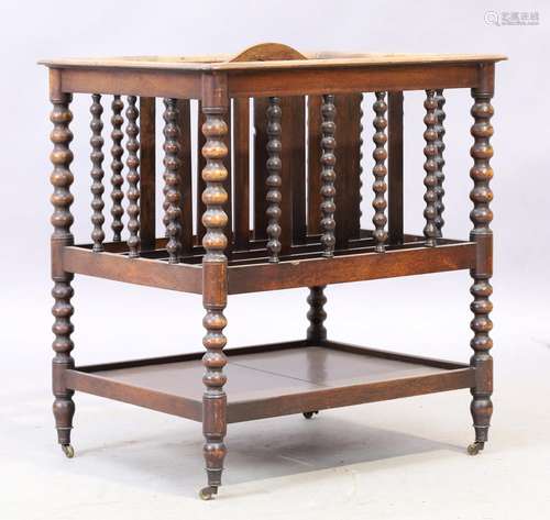 A William IV rosewood bobbin turned Canterbury, second quart...