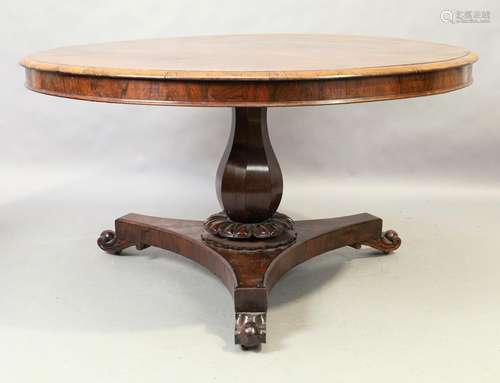 A William IV rosewood breakfast table, first quarter 19th ce...