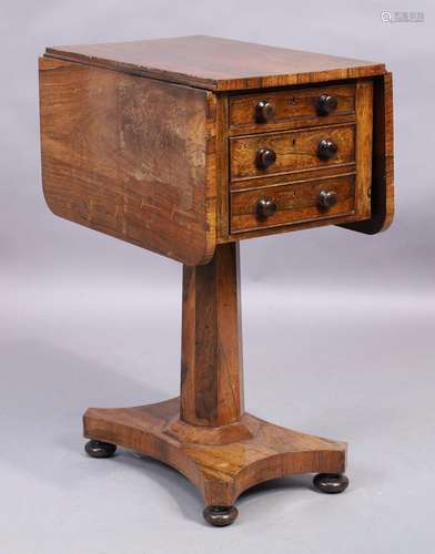 A William IV rosewood work table, second quarter 19th centur...