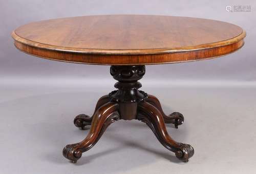 An early Victorian rosewood breakfast table, second quarter ...