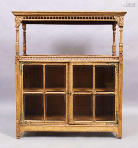 A Victorian Aesthetic movement oak buffet, third quarter 19t...