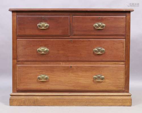 A late Victorian mahogany chest, last quarter 19th century, ...