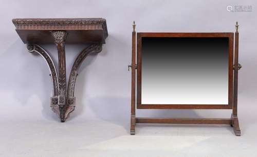 An Adam style mahogany wall bracket, last quarter 19th centu...