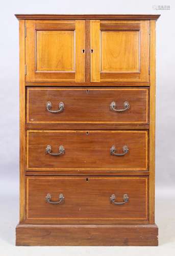 An Edwardian mahogany chest, first quarter 20th century, sat...