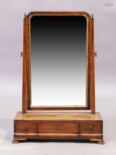 A George III mahogany dressing mirror, last quarter 18th cen...