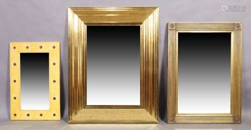 Three various modern mirrors, two with gilt frames and the o...