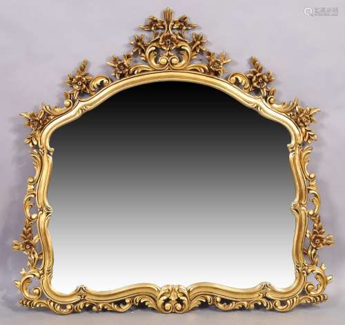 A modern Rococo style gilt mirror, with floral frame, 115cm ...