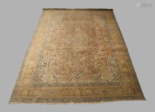 A Persian Ardebil carpet, mid 20th century, central geometri...