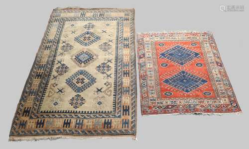 An Turkish Kazak rug, 20th century, the double diamond medal...