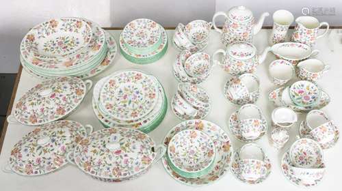 A Minton Haddon Hall pattern dinner service, printed mark...