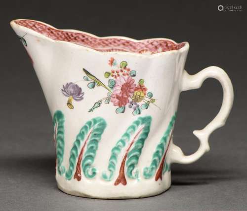 A Liverpool polychrome high Chelsea ewer, John or Jane Penni...