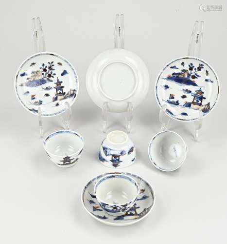 4x Chinese Imari cups/saucers