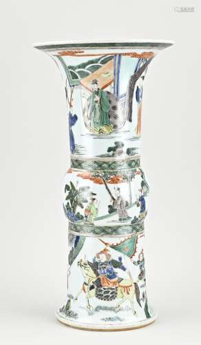 Chinese trumpet vase, H 43 cm.