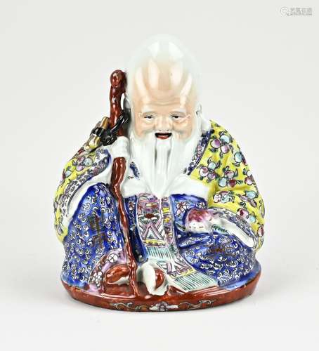 Chinese porcelain Buddha, H 21 cm.