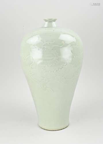 Chinese celadon vase, H 45 cm.