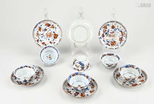 6x Imari cups/saucers