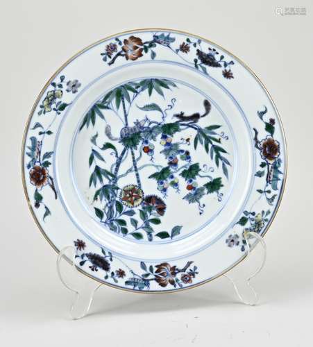 Chinese plate Ø 22 cm.