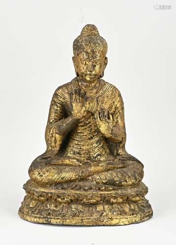 Old/antique Buddha, H 36 cm.