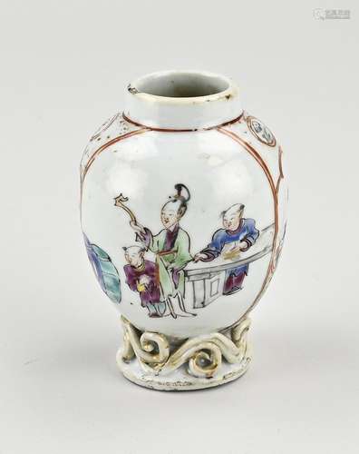 Chinese tea caddy, H 7.5 cm.