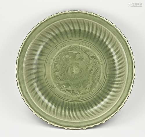 Chinese celadon bowl Ø 41 cm.