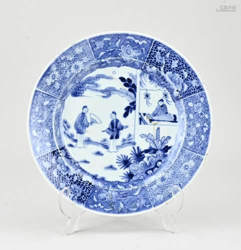 Chinese kang xi plate Ø 23 cm.