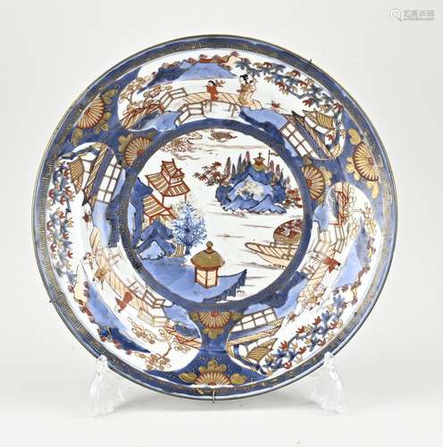 Japanese Imari dish Ø 32 cm.