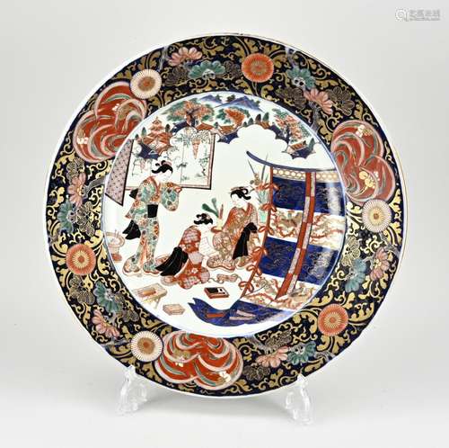 Japanese imari dish Ø 39.8 cm.