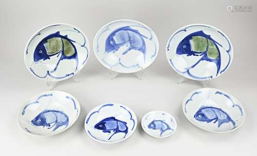 Lot of Chinese fish dishes (7x)