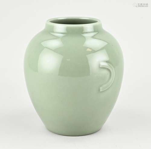 Chinese celadon vase, H 19 cm.