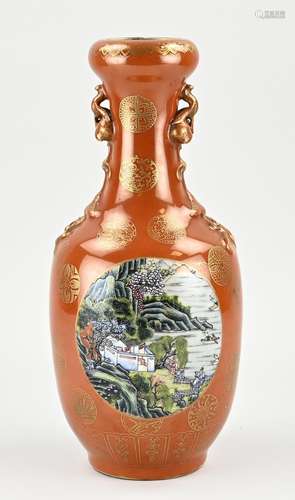 Chinese knob vase. , H 33.5 cm.