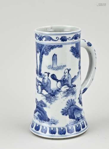 Chinese beer mug, H 19 cm.