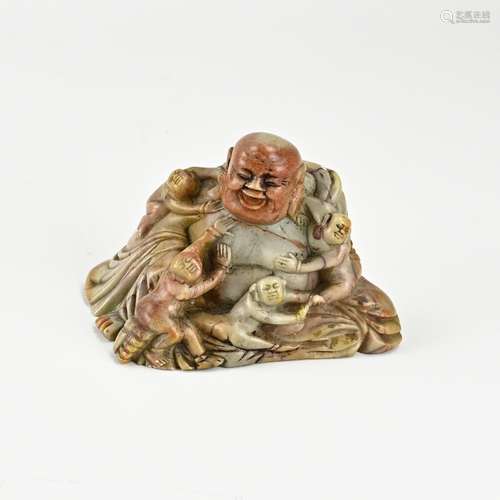 Antique Shoushan stone Buddha