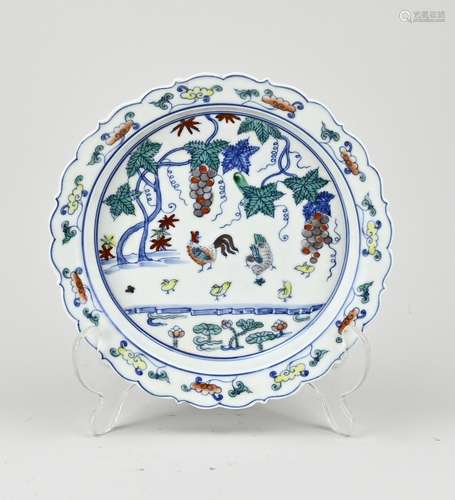 Chinese chicken plate Ø 17.8 cm.