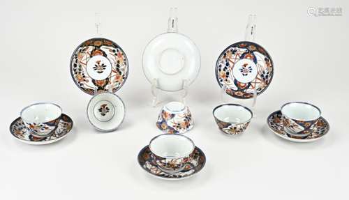 6x Chinese Imari cups + saucers