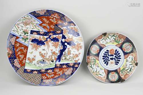 2 large imari dishes