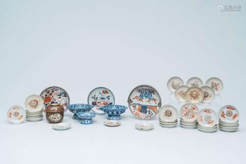 A varied collection of Chinese blue and white, famille rose,...