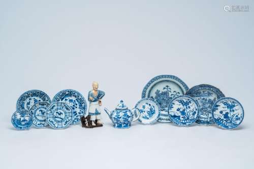 A varied collection of Chinese blue and white porcelain, Kan...