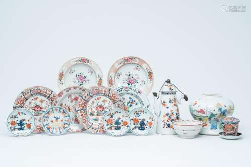 A varied collection of Chinese famille rose and Imari-style ...