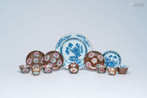A varied collection of Chinese blue and white and famille ro...