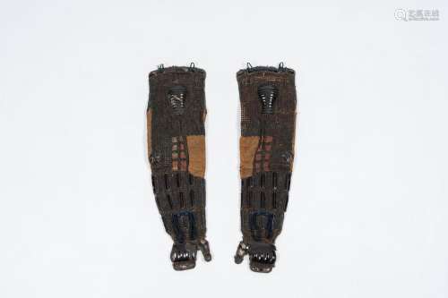 A pair of Japanese samurai suit arm pieces, Edo/Meiji, 19th/...