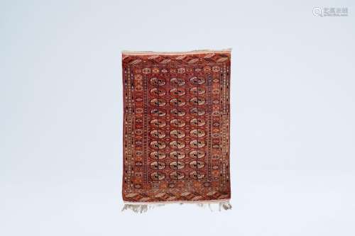 A Turkmen Tekke rug, wool on cotton, 20th C.<br />
146 x 107...