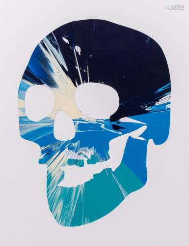 Damien Hirst (1965): Spin Skull, acrylic on paper, dated 200...